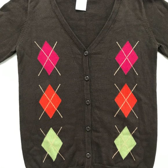 Gymboree Girls S (5-6) Set of 2, Brown Knit Cardigan & Corduroy Skort - Picture 5 of 12